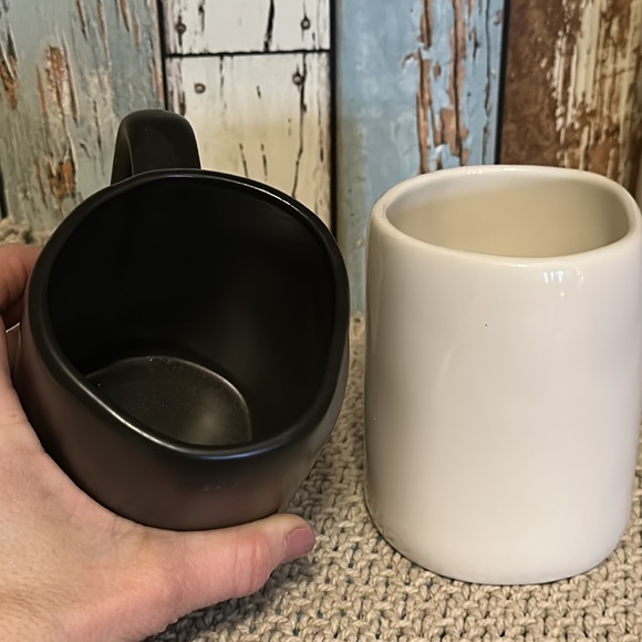 Rae Dunn Coffee Mugs- Set of 2 Black & White - Picture 5 of 5